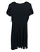 Alexia Admor Size 8 Black Polyester Blend Short Sleeve Midi Tea Length Dress Black / 8