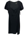 Alexia Admor Size 8 Black Polyester Blend Short Sleeve Midi Tea Length Dress Black / 8