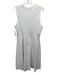 Theory Size 10 White Cotton Blend Textured Sleeveless A-Line Dress White / 10