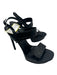 Saint Laurent Shoe Size 39 Black Embossed Leather Stiletto Ankle Strap Pumps Black / 39