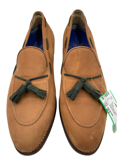 Angel Bespoke Shoe Size 45.5 Tan & Olive Suede Solid Dress Men's Shoes 45.5