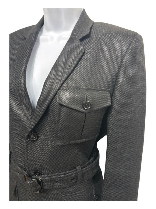 Saint Laurent Paris Size 42 Black No Fabric Tag Twill 2 button Blazer Jacket Black / 42