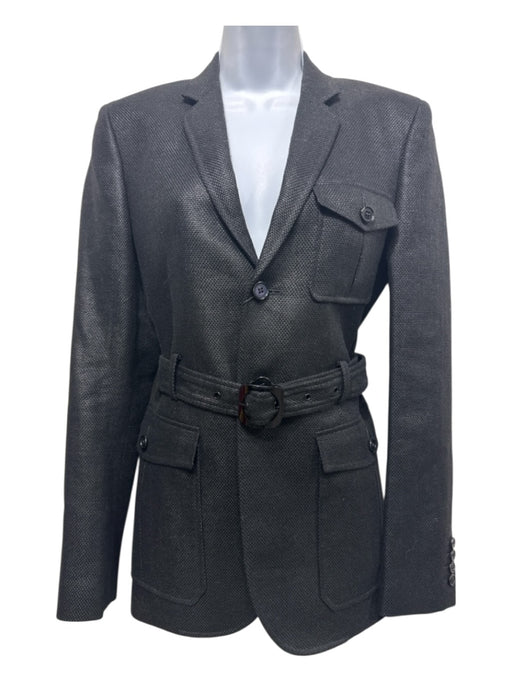 Saint Laurent Paris Size 42 Black No Fabric Tag Twill 2 button Blazer Jacket Black / 42