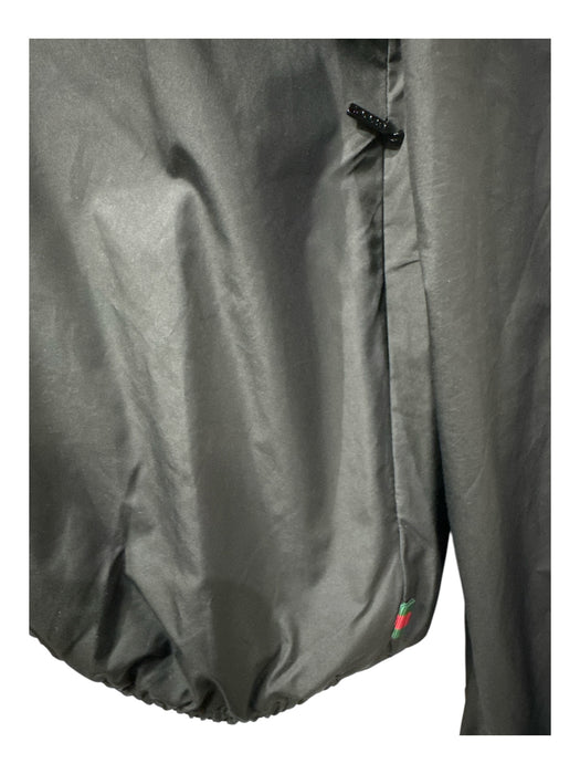 Gucci Size Small Black Polyester Zip Up Hood Drawstring Windbreaker Jacket Black / Small
