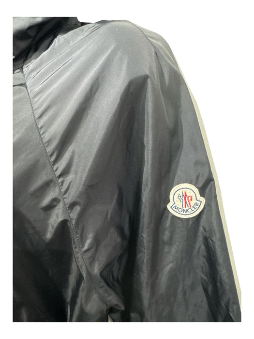Moncler Size M Black Polyester 3/4 length Ribbon Drawstring Raincoat Jacket Black / M