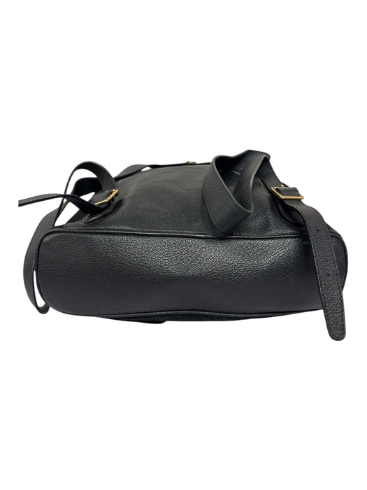 Gucci Black & Brown Suede & Leather Bamboo Handles Pockets Backpack Bag Black & Brown