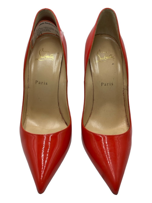 Christian Louboutin Shoe Size 39.5 Red Patent Leather Stiletto Pointed Toe Pumps Red / 39.5