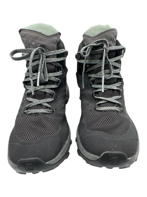 Salomon Shoe Size 9.5 Dark Gray Synthetic Rubber Sole Lace Up Hiking Boots Dark Gray / 9.5
