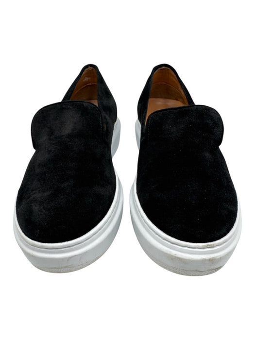 Aquatalia Shoe Size 11 Black & White Suede Slip On Platform Slip On Flats Black & White / 11