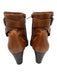 Ann Mashburn Shoe Size 41 Brown Leather Stacked Block Heel Side Zip Booties Brown / 41