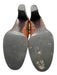 Ann Mashburn Shoe Size 41 Brown Leather Stacked Block Heel Side Zip Booties Brown / 41
