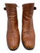 Ann Mashburn Shoe Size 41 Brown Leather Stacked Block Heel Side Zip Booties Brown / 41