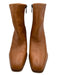 Nordstrom Shoe Size 5.5 Tan Leather Upper Square Toe Stacked Heel Ankle Booties Tan / 5.5