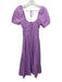 1. State Size XS Lilac Purple Cotton Short Puff Sleeve Elastic Waist Dress Lilac Purple / XS
