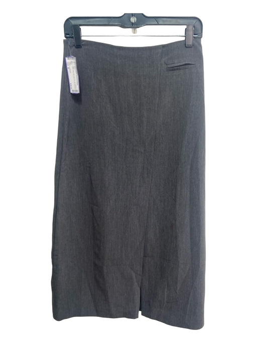 Commense Size M Gray Midi Back Zip Slit Skirt Gray / M