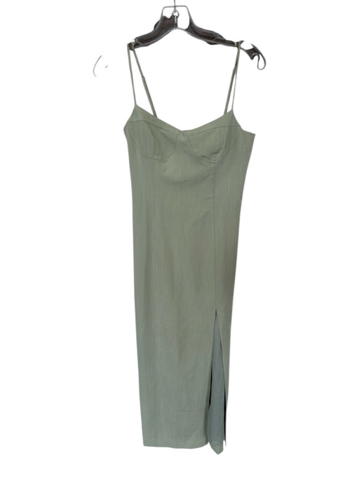 Emory Park Size S Sage green Polyester Blend Spaghetti Strap Slit Maxi Dress Sage green / S