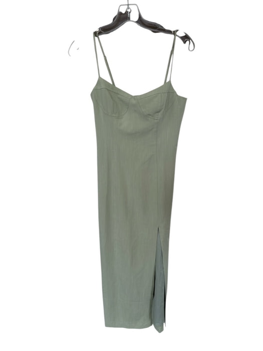 Emory Park Size S Sage green Polyester Blend Spaghetti Strap Slit Maxi Dress Sage green / S