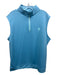 Peter Millar Size L Light blue Synthetic Solid Quarter Zip Men's Vest Light blue / L