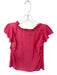 Caballero Size S Coral Pink Polyester Flutter Sleeves Polka Dot V Neck Top Coral Pink / S