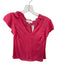 Caballero Size S Coral Pink Polyester Flutter Sleeves Polka Dot V Neck Top Coral Pink / S