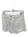 Agolde Size 27 Cream Cotton Blend High Waist Button Fly Cut Off Shorts Cream / 27