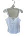 AMO Size M White Cotton Spaghetti Strap Scallopped Hem Top White / M