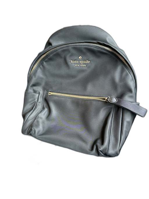 Kate Spade Black Nylon Zip Close Gold Hardware Backpack Bag Black / M