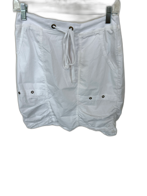 Wearables Size S White Cotton Drawstring Cargo Skirt White / S