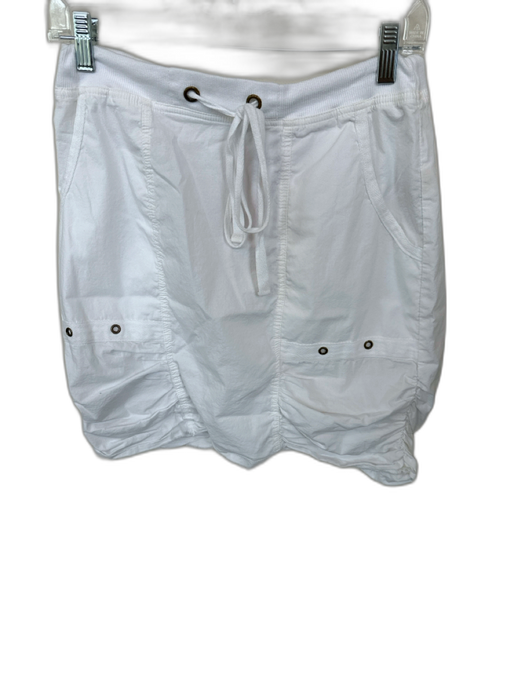 Wearables Size S White Cotton Drawstring Cargo Skirt White / S