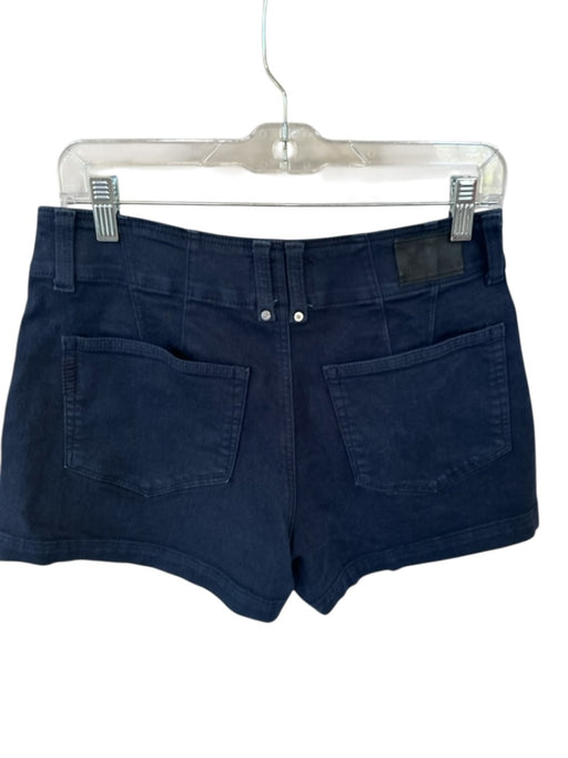 Paige Size 26 Navy Cotton Blend High Waist Front Pockets Denim Shorts Navy / 26