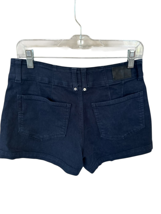 Paige Size 26 Navy Cotton Blend High Waist Front Pockets Denim Shorts Navy / 26