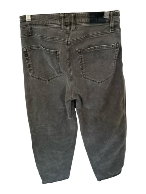 Paige Size 26 Gray Cotton Blend High Waist Barrel Leg Pants Gray / 26