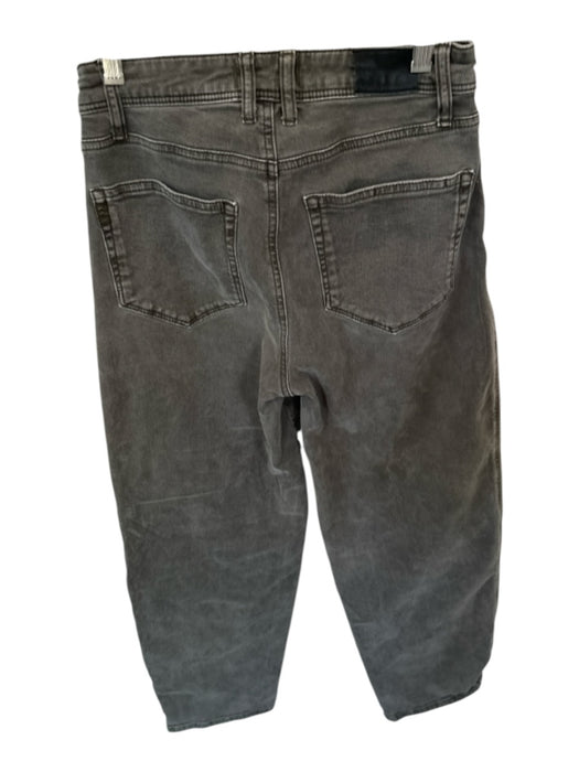 Paige Size 26 Gray Cotton Blend High Waist Barrel Leg Pants Gray / 26