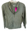Odeeh Size 36 Olive Green Cotton Long Sleeve Button Down Poplin Top Olive Green / 36