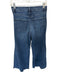 Frame Size 26 Dark Wash Cotton Blend High Waist Wide Leg Raw Hem Cropped Jeans Dark Wash / 26