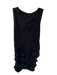 XCVI Size S Black Cotton Sleeveless Rouched Dress Black / S