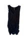 XCVI Size S Black Cotton Sleeveless Rouched Dress Black / S