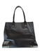 Tory Burch Black Nylon & Leather Patent Leather Accent Top Handles Tote Bag Black / M