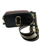 Marc Jacobs Black & Maroon Leather Zip Close Canvas Strap Rectangle Bag Black & Maroon / S