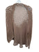 Minnie Rose Size XS/S Brown Cotton Crochet Long Sleeve Open Front Sweater Brown / XS/S