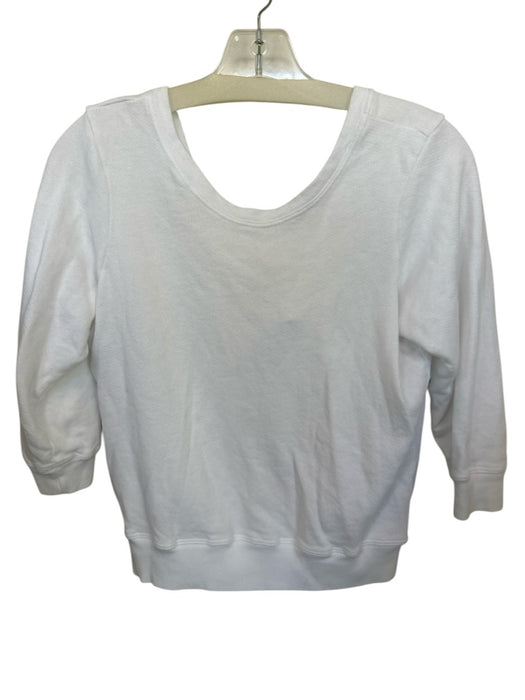 Wilt Size XS White Cotton 3/4 Balloon Sleeve V Neck Top White / XS