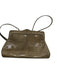 Gray Croc Leather Hinge Shoulder Strap Bag Gray / S
