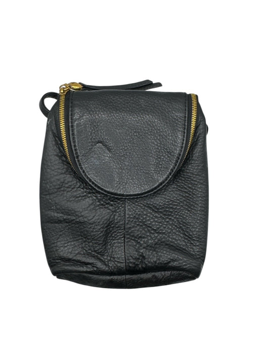 Hobo Black Leather Zip Close Crossbody Bag Black / S