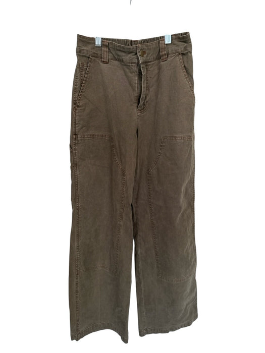 Young Fab & Broke Size S Army Green Cotton Mid Rise Elastic Waist Cargo Pants Army Green / S