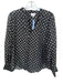 Bailey 44 Size S Gray & White Lycocell & Cotton Long Sleeve Polka Dot Top Gray & White / S