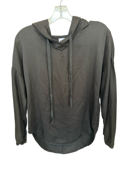 Bella Dahl Size XS Black Tencel Long Sleeve Hoodie Black / XS