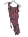 Perry Walker Size 1/S Pink & gray Silk Blend Wrap Flowers Tie Straps Skirt Set Pink & gray / 1/S