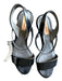 Reed Krakoff Shoe Size 37 Black Patent Leather Block Heel Sandals Black / 37