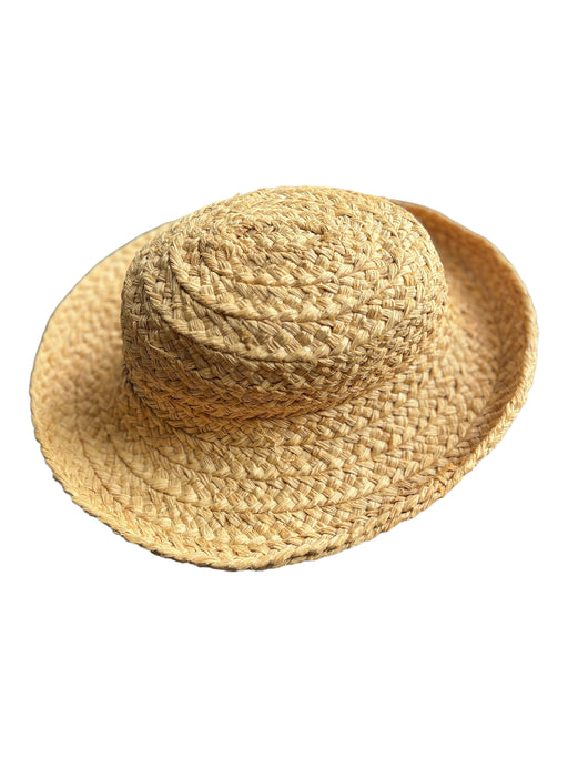 Kaminski Tan Raffia Weave Sun Hat Hat Tan
