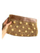 Sans Arcidet Beige & Brown Weave Leather Clutch Clasp Polka Dot Bag Beige & Brown / Medium